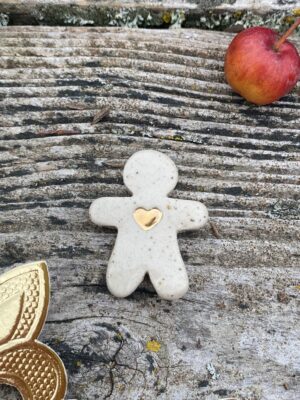 Fève manele en grès au cœur d'or