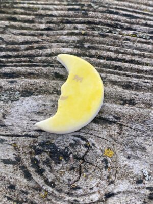 Fève en porcelaine thème espace : la lune